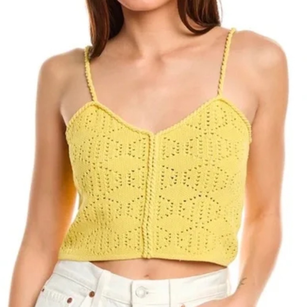 Maje Sunny Yellow Knit Camisole